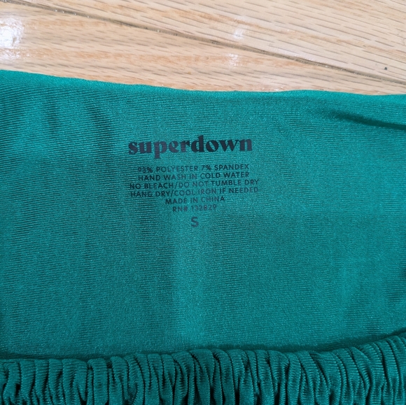 NWT SUPERDOWN OLIVIA SMOCKED BIKINI BOTTOM - Picture 6 of 7